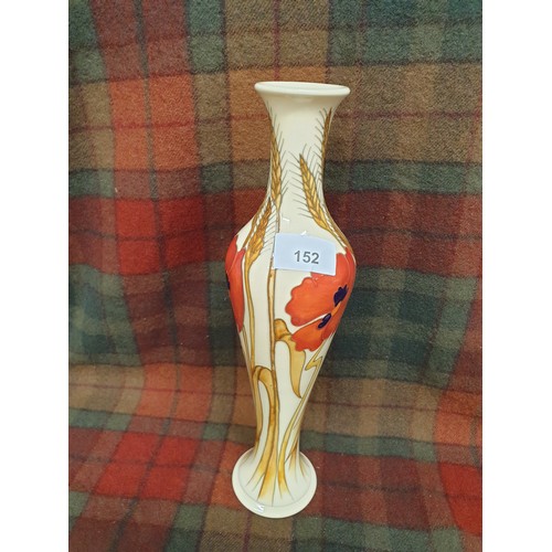 152 - Large Moorcroft Poppy Vase Stands 32cms High