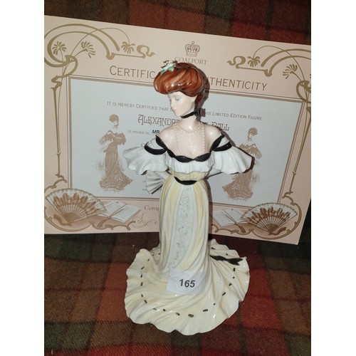 165 - Coalport Golden Age Of Edwardian Era Alexandra at The BallLtd Edition With Certificate