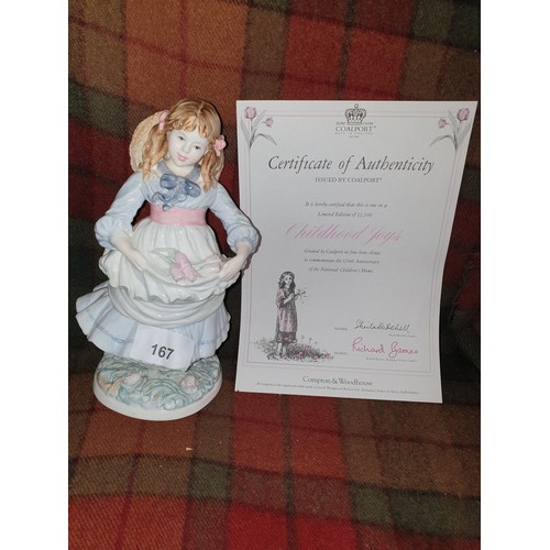 167 - Coalport Limited Edition Childhood Joys Figure With Certificate