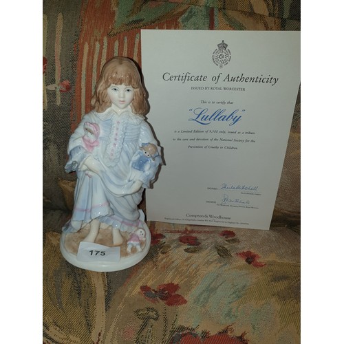 175 - Limited Edition Royal Worcester Figure Lullaby For The Prevention Of Cruelty To Children Series With... 