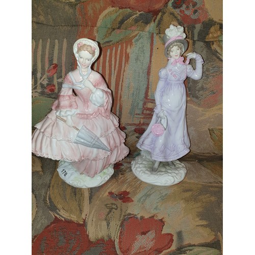 178 - 2 Limited Edition Royal Worcester Figures From The Victoria And Albert Museum Collection Regency And... 