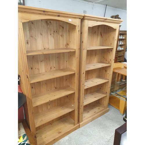 303 - Pair Modern Pine Bookcases