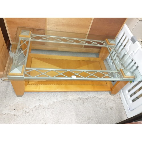 305 - Glass Topped Coffee Table