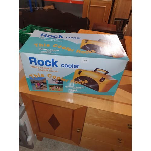 314 - Large Rock Cooler Radio/ Cool Box