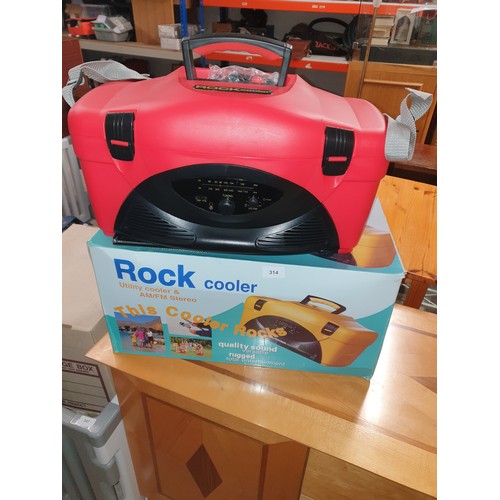 314 - Large Rock Cooler Radio/ Cool Box