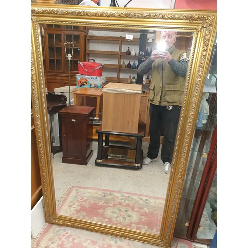 144 - Huge Gilded Framed Mirror With Bevelled edge Measures 170cms x 110cms