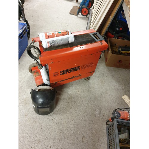 Super/mig 180/1 Heavy Duty Mig Welder With Gas Bottles And Mask