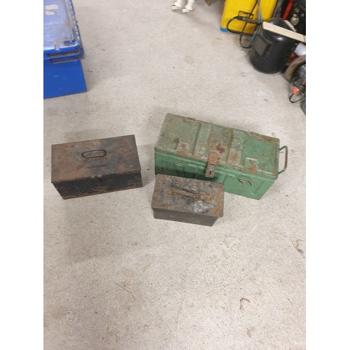 443 - 3 Metal Boxes Possibly Military