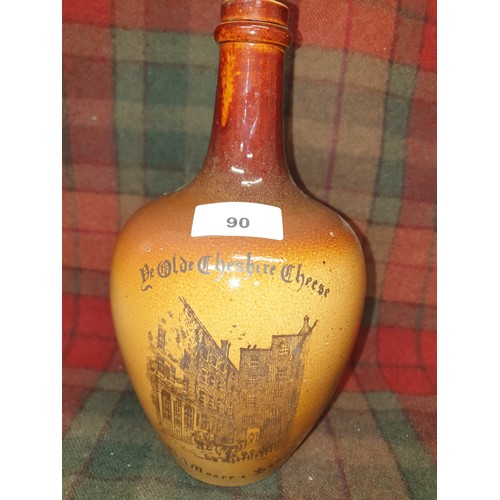 90 - Large Doulton Stoneware Flagon  Ye Old Cheshire Cheese B A Moore And Sons Very Rare Good Condition