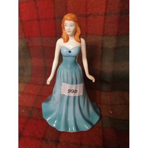 99B - Royal Doulton Figure Torquoise december From Gem Stones Collection