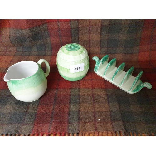 114 - 3 Shelly Art Deco Kitchenalia Items