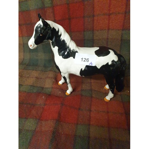 126A - Rare Beswick Piebald Pinto Pony