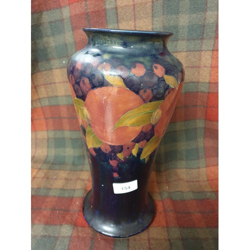 154 - Large Early Moorcroft Vase Pomegranite Pattern Stands 33cms Tall a/f