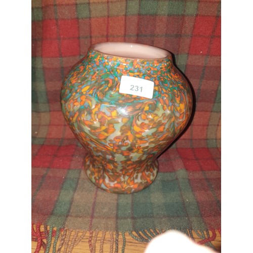 231 - Large Early Monart Paisley Shawl Pattern Vase Shape C Stands 22Cms Tall