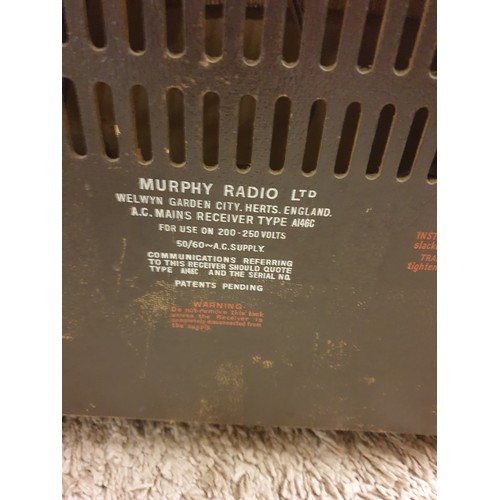 165 - Large Floor Standing Murphy 146 Radio In Art Deco Form