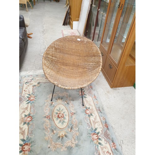 170 - 1970s Retro Basket Weave Chair