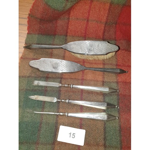 15 - Set Of 5 Silver Hallmarked Ladies Manicure Items