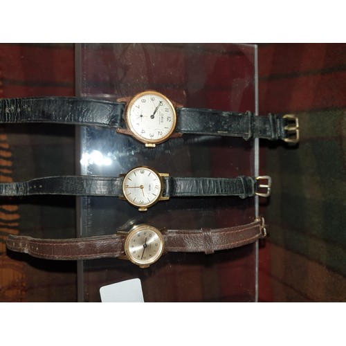 63 - 3 Vintage Wrist Watches To Include Oris