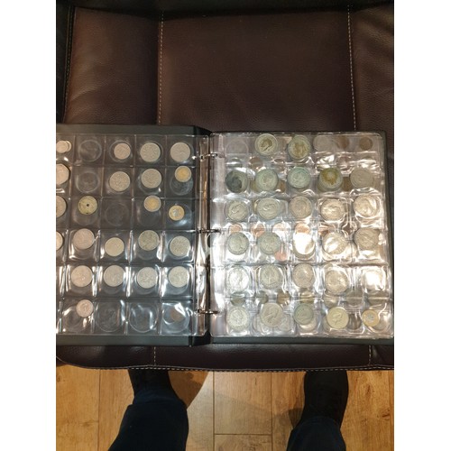 40 - Huge Amount Of Coins In Album British And Continental Coins  approximately 16 Sleeves coins