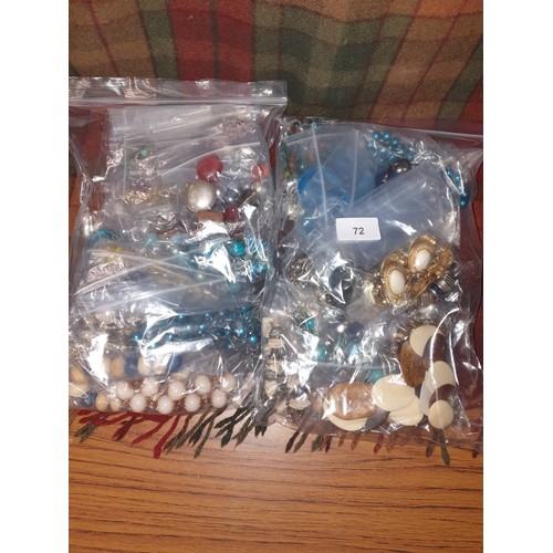 72 - 2 Large Bags Of Costume Jewellery