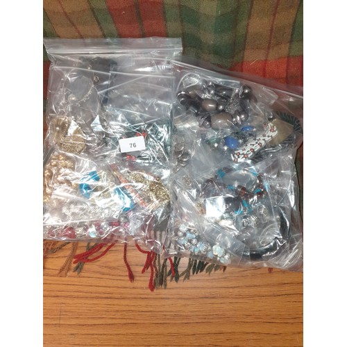 76 - 2 Large Bags Of Costume Jewellerfy