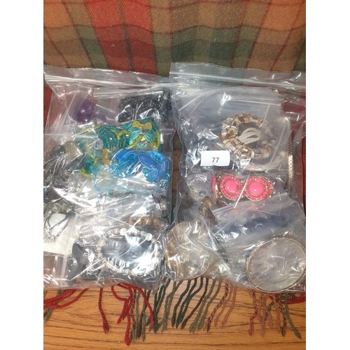 77 - 2 Large Bags Of Costume Jewellery