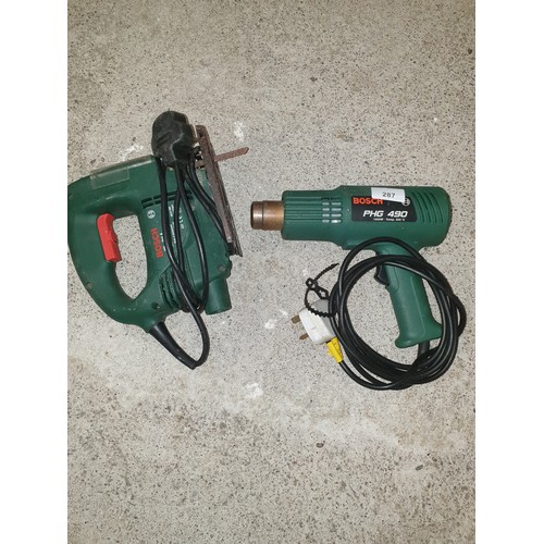 287 - Bosch Jigsaw And Heat Gun