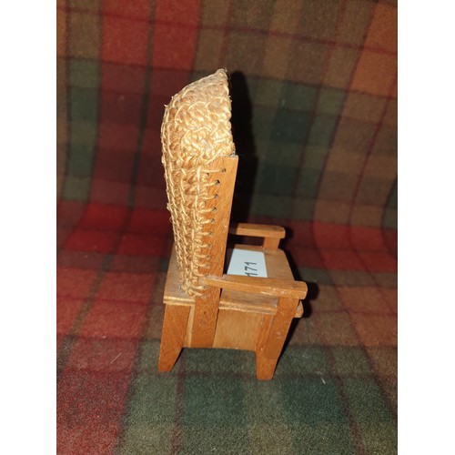 171 - Arts And Crafts Dolls House Orkney Chair