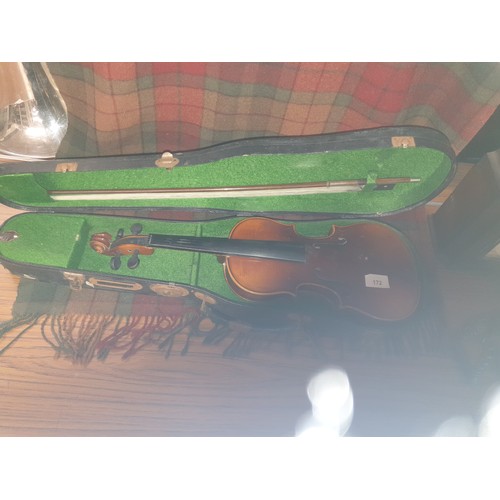 172 - Old Vintage Violin In Fitted Case