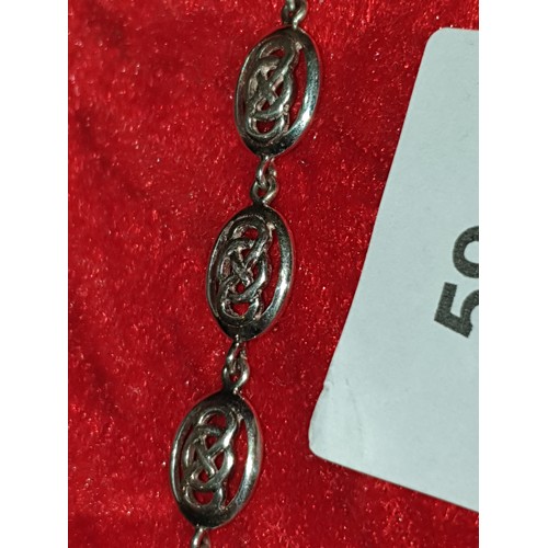 59 - Good Quality Silver Celtic Bracelet