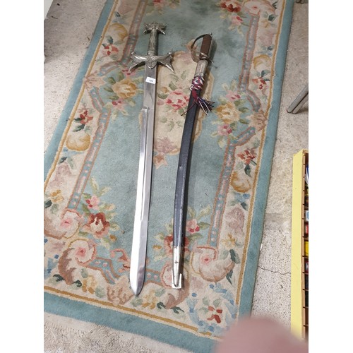 109 - Sabre Sword And Gothic Style Sword