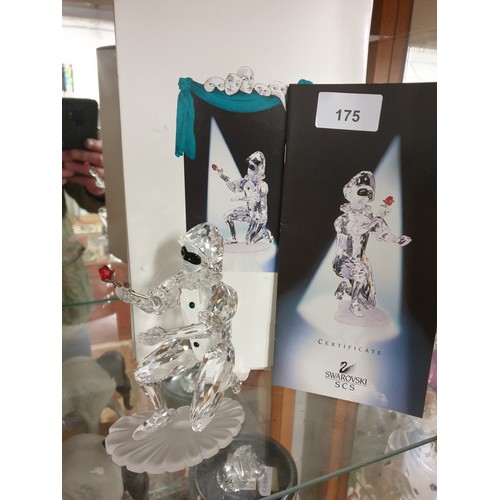 175 - Swarovski Crystal Masquerade Harlequin Figure Boxed With Certificate