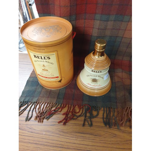 178 - Bells Scotch Whisky Decanter Finished In 22 ct Gold Full Sealed And Boxed