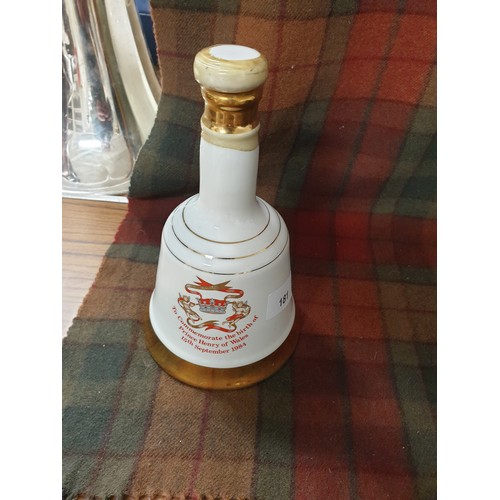 181 - Bells Scotch Whisky Decanter Celebrating Birth Of Prince Henry 1984 Full And Sealed