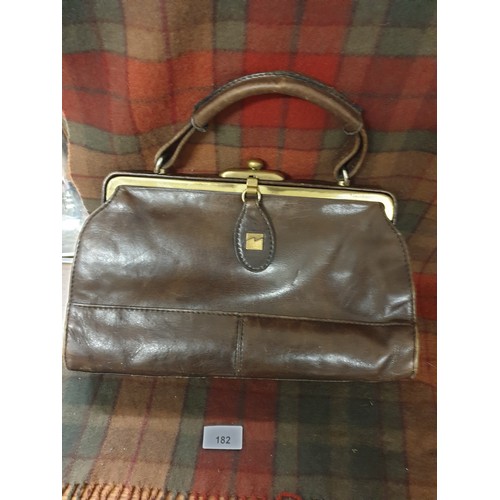 182 - Ladies Designer Leather Vintage Hand Bag  Firenze