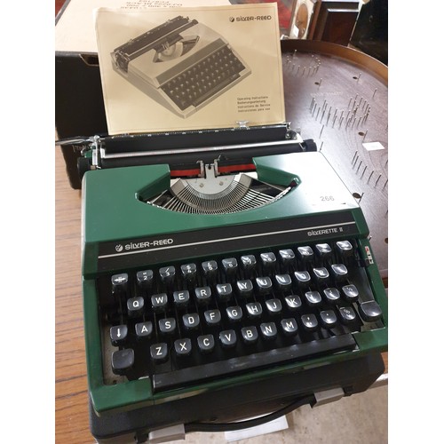 266 - Beautiful Condition Silver Reed Silverette 11 Typewriter