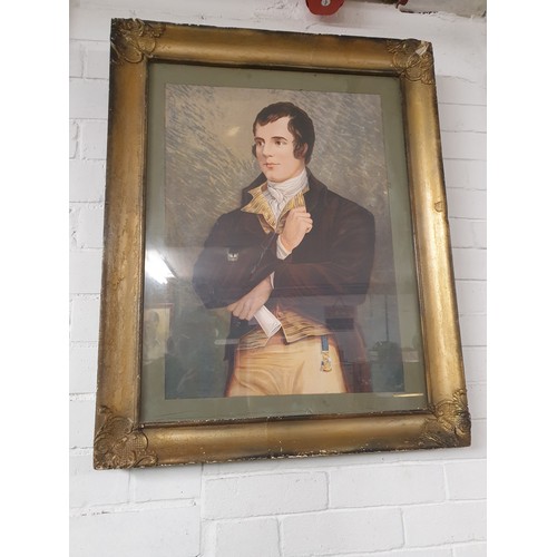 206 - Large Portrait Of Rabbie Burns In Victorian Frame