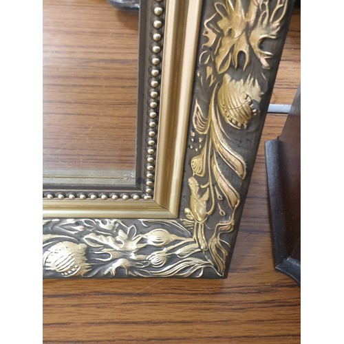 207 - Large Gilt Framed Mirror With Scottish Thistle Decorated Gilded Frame