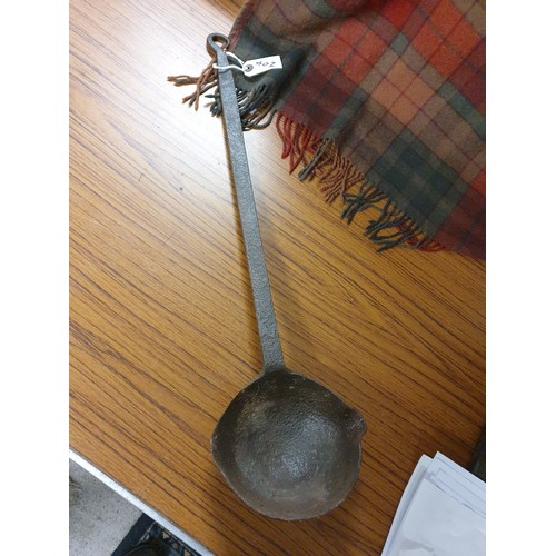 204 - Large Victorian Lead Pouring Ladle 62 cms Long