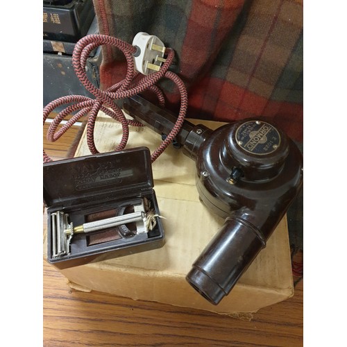 219 - Vintage Bakelite Ormond Hair Dryer And Bakelite 