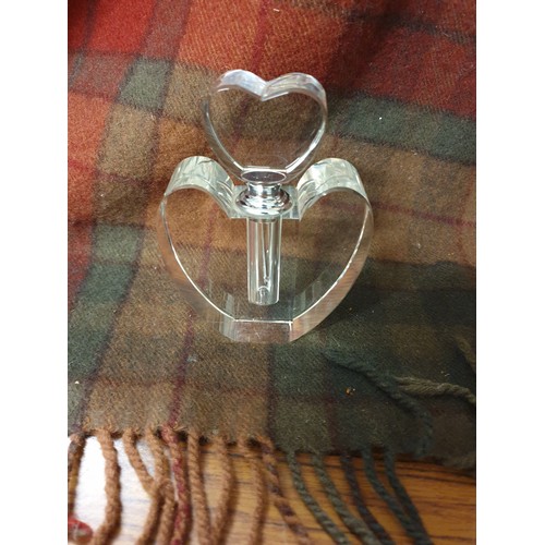 240 - Beautiful Love Heart Shaped Perfume Bottle With Love Heart Top