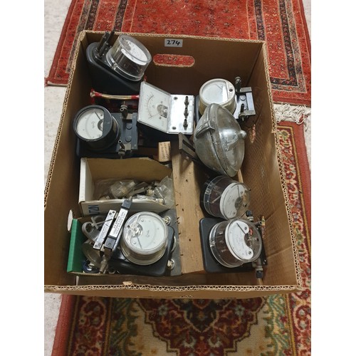 274 - Large Box Of Testers Dials Vintage Car Head Light Ect