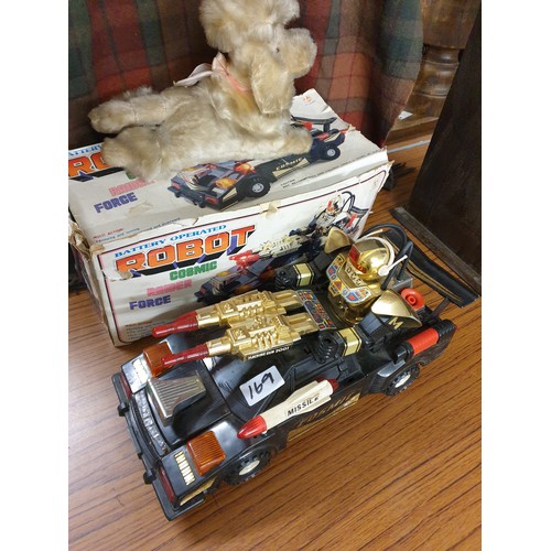 169 - Battery Operated Robot Cosmic Raider Force And Wind Up Poodle Which Plays Tiny Tears