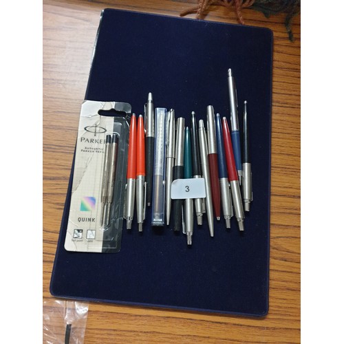 3 - Large Selection Of Parker Pens ect