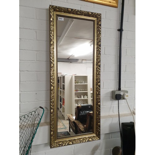 301 - Large Impressive Heavy Framed Gilded Frame Mirror