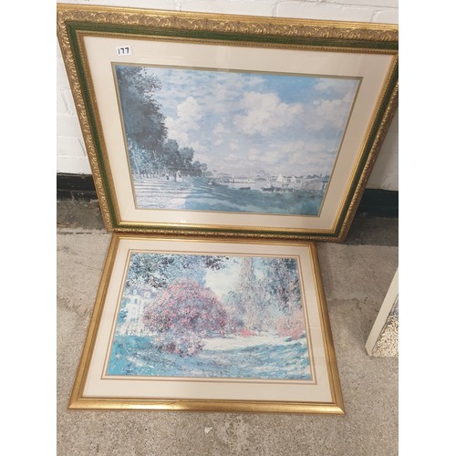 177 - 2 Large Pictures After Claude Monet