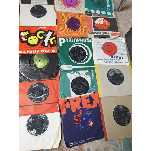 134 - Selection Of 1960s 70s Records Beetles T Rex Elvis Elton John Jimmy James And The Vagabonds Bill Hal... 