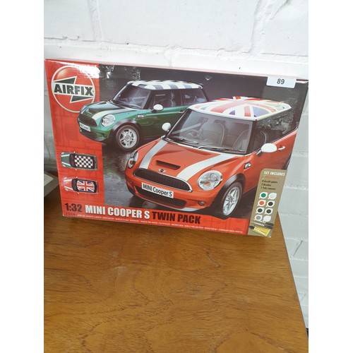 89 - Airfix Mini Coopers Twin Pack Model Kit Boxed