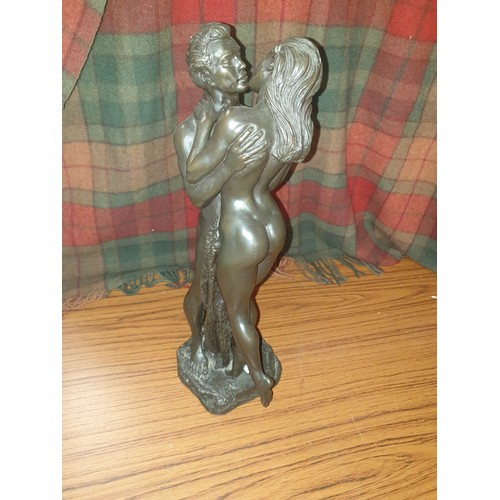 93 - Art Deco Style Nudes Bronzed Sculpture The Embrace