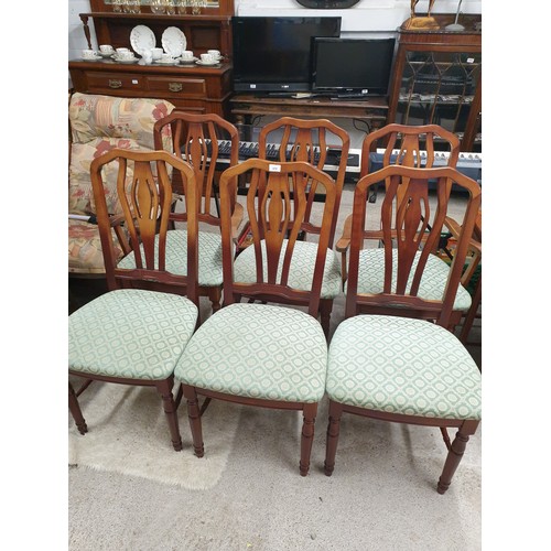 374 - set 4 Modern Dining Chairs With 2 Carvers